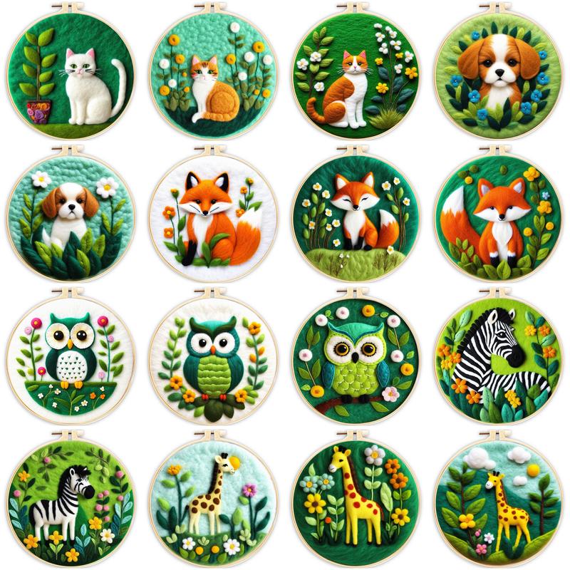 Embroidery Kit Starter - CHENISTORY Diy Wool Needle Felting Painting