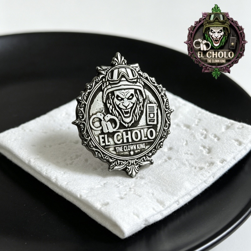 Embroidery Wallpaper - Custom Clown Logo Brooch Personalized Retro