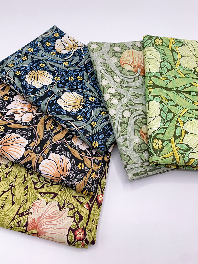 Embroidery Wallpaper - Cotton Fabric William Morris Magpie,Handmade DIY