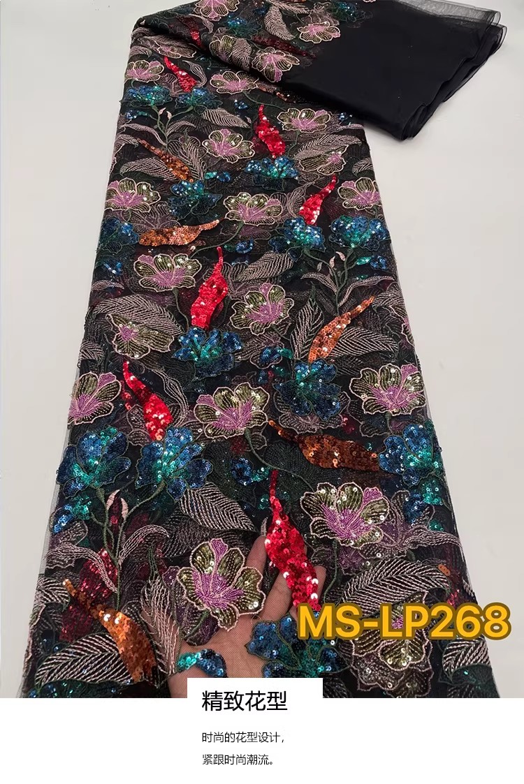 Embroidery Underlay - 1yard Luxury Double color bead flower