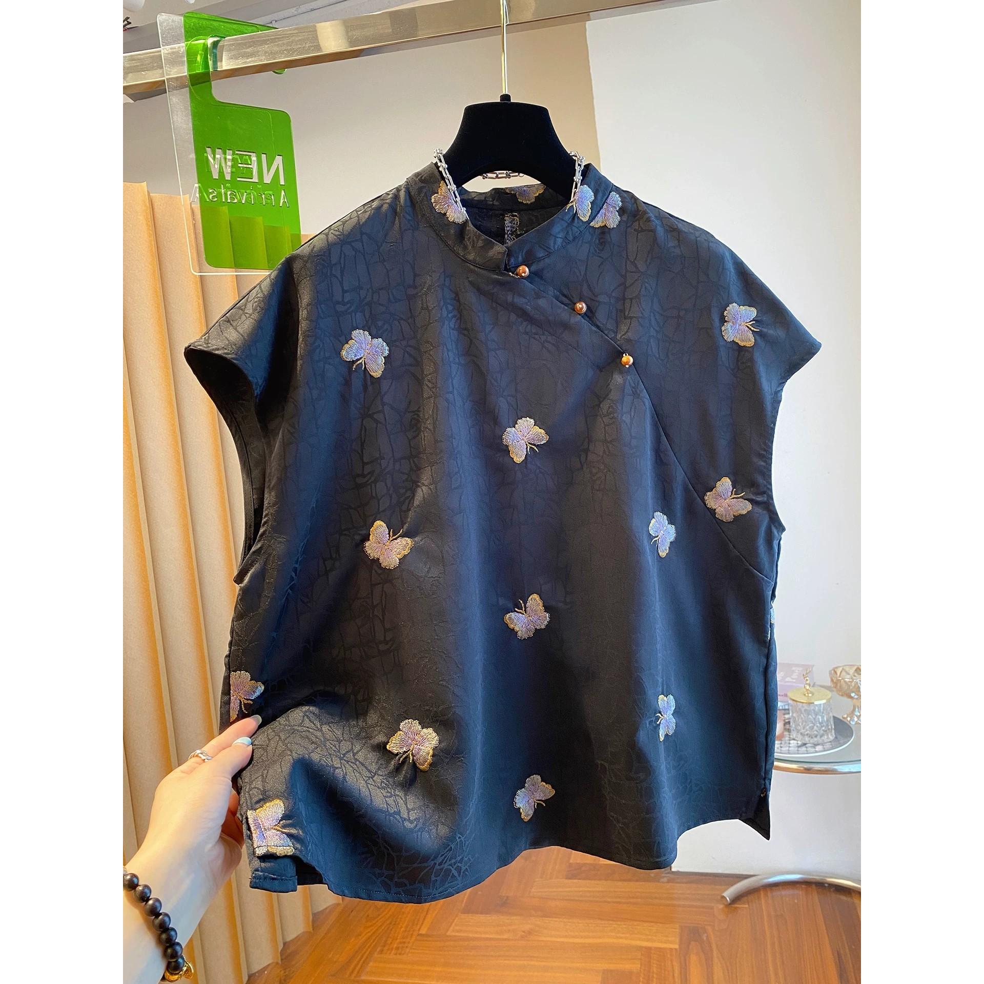 Embroidery Details - New Chinese Style Loose Sleeveless Women's