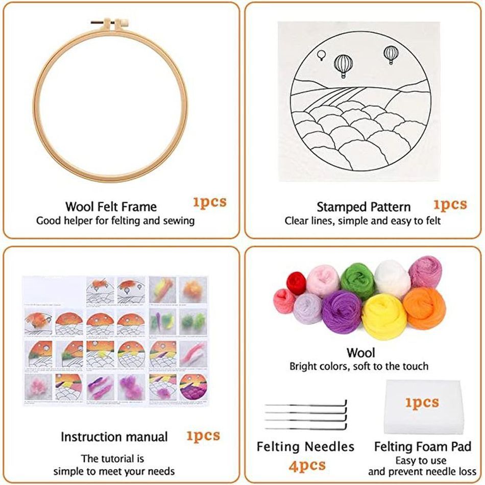 CHENISTORY Diy Wool Needle Fel - đánh giá và giá Embroidery Kit Starter