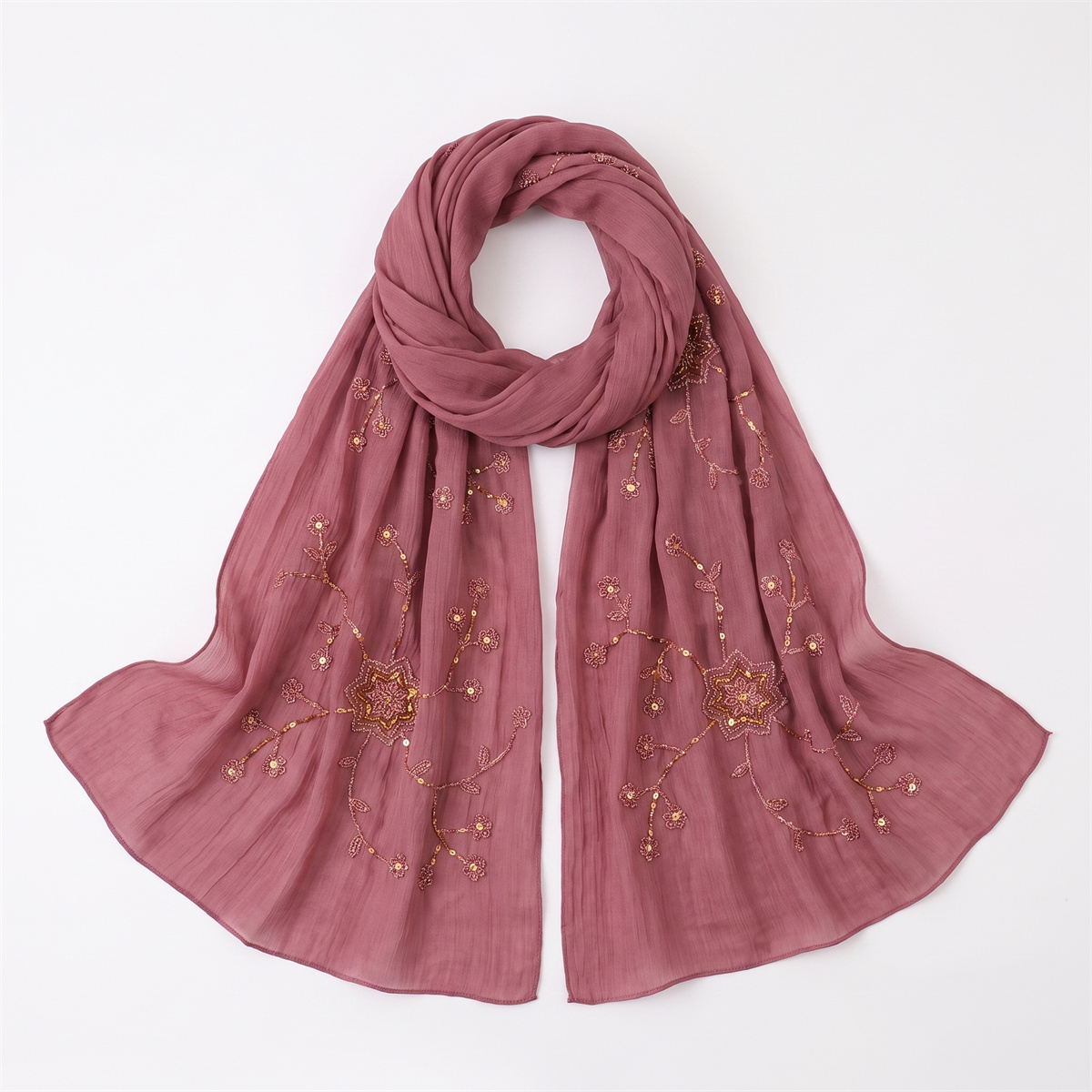 Fashion Crinkle Hijab Scarf Wi - đánh giá và giá Embroidery Hijab