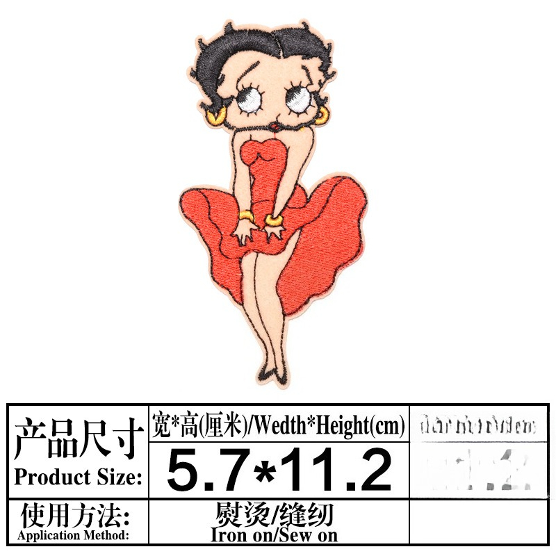 Betty Boop Patch High Color Va - đánh giá và giá Embroidery Print