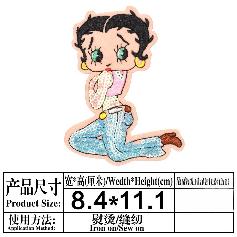 Betty Boop Patch High Color Va - đánh giá và giá Embroidery Print
