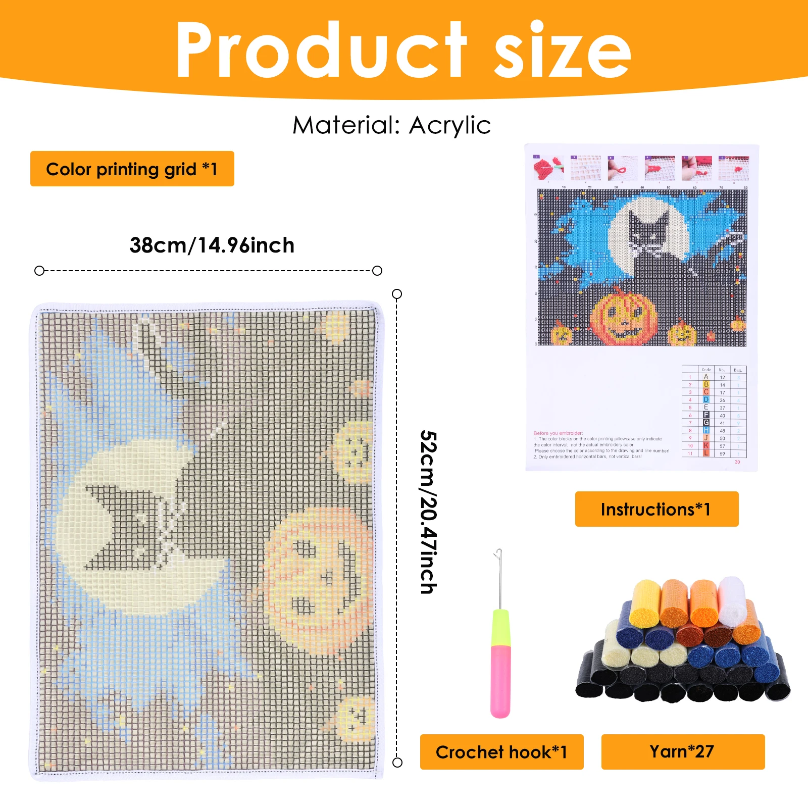Latch Hook Kits DIY Animal Pat - đánh giá và giá Printed Embroidery Kit