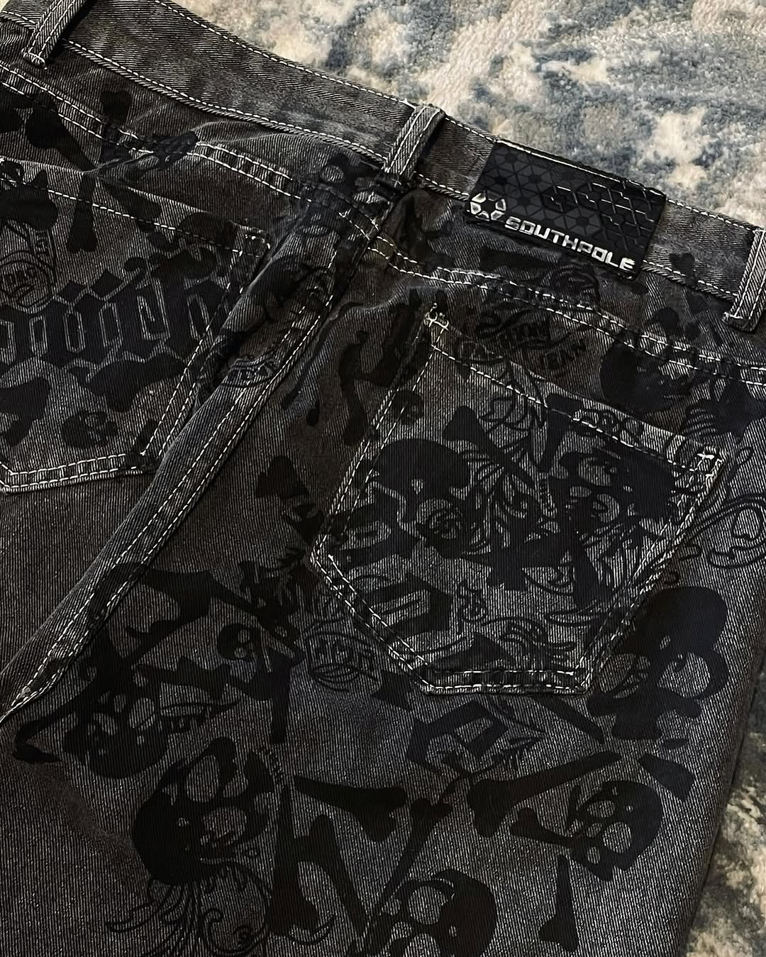 Y2K Street New Skull Embroider - đánh giá và giá Embroidery On Jeans