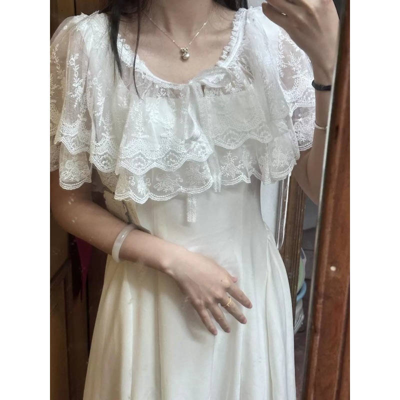 Blouse Cape Shawl Women's Lace - đánh giá và giá Embroidery Premium