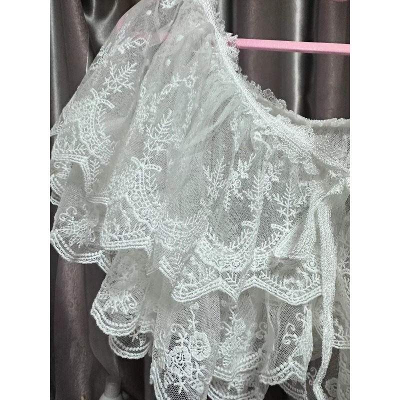 Blouse Cape Shawl Women's Lace - đánh giá và giá Embroidery Premium