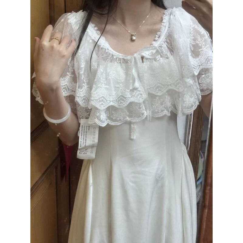 Blouse Cape Shawl Women's Lace - đánh giá và giá Embroidery Premium