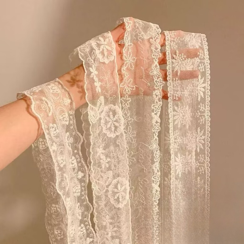 New Black White Long Lace Flow - đánh giá và giá Embroidery Premium