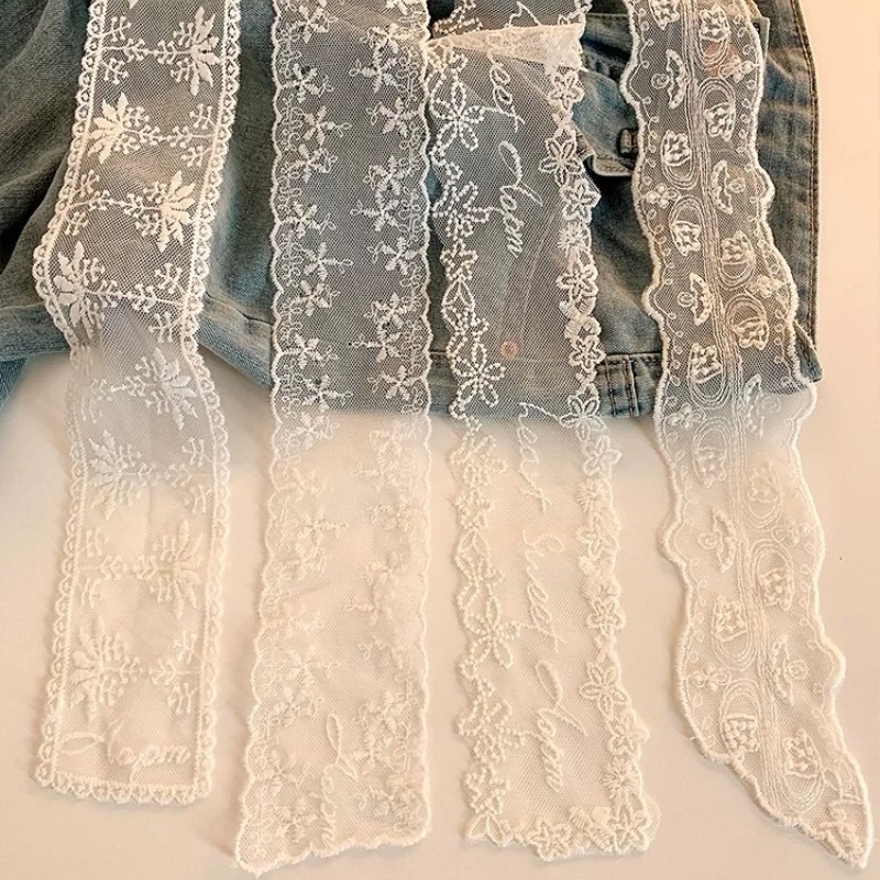 New Black White Long Lace Flow - đánh giá và giá Embroidery Premium