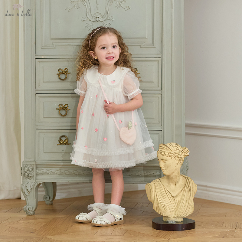 Dave Bella Girls Baby Mesh Pri - đánh giá và giá Embroidery White Dress