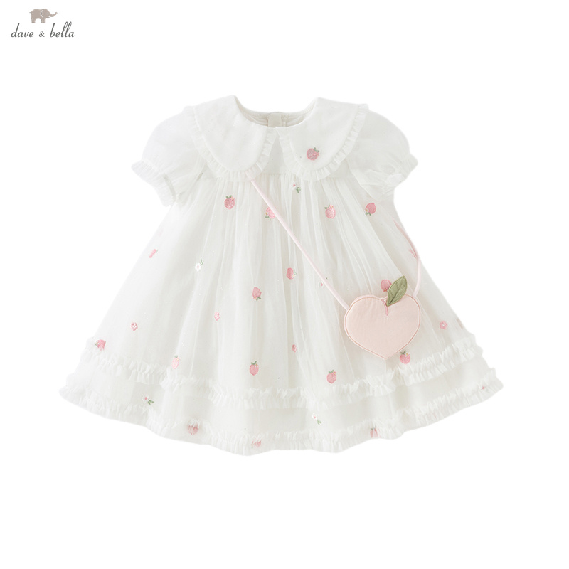 Dave Bella Girls Baby Mesh Pri - đánh giá và giá Embroidery White Dress