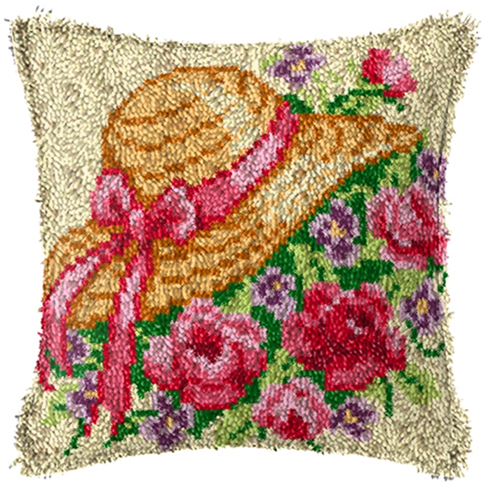 Smyrna Flower Latch Hook Kit M - đánh giá và giá Printed Embroidery Kit