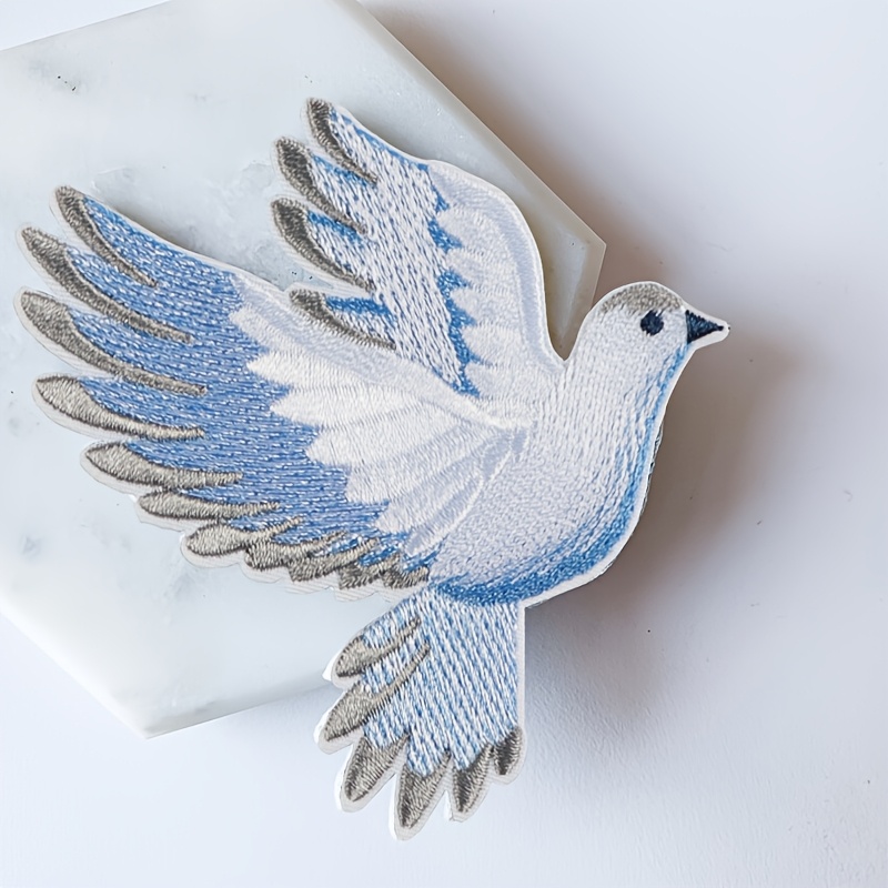 1pc blue-white gradient dove e - đánh giá và giá Embroidery Meaning