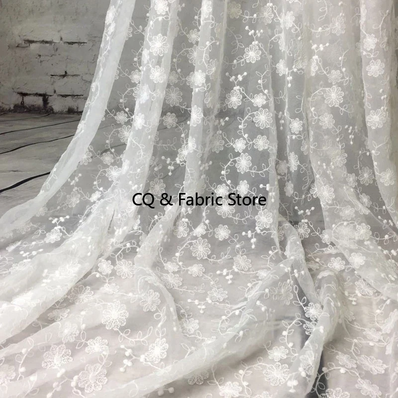 1yard 130cm Chantilly White We - đánh giá và giá Embroidery White Dress