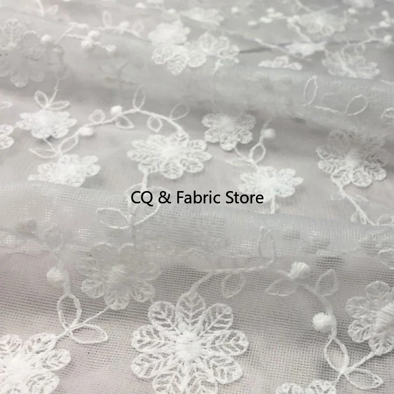 1yard 130cm Chantilly White We - đánh giá và giá Embroidery White Dress
