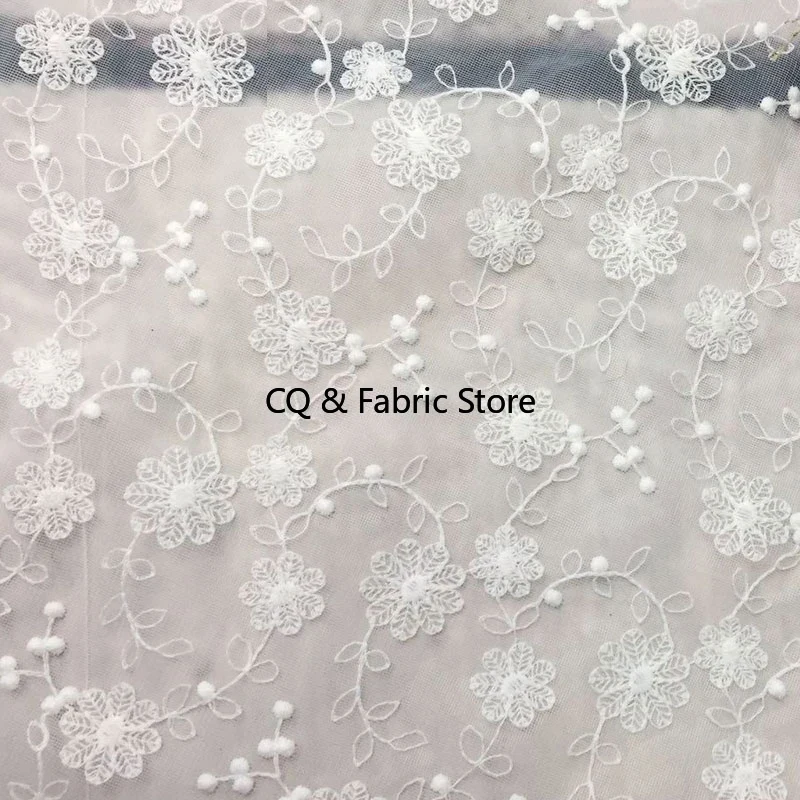 1yard 130cm Chantilly White We - đánh giá và giá Embroidery White Dress