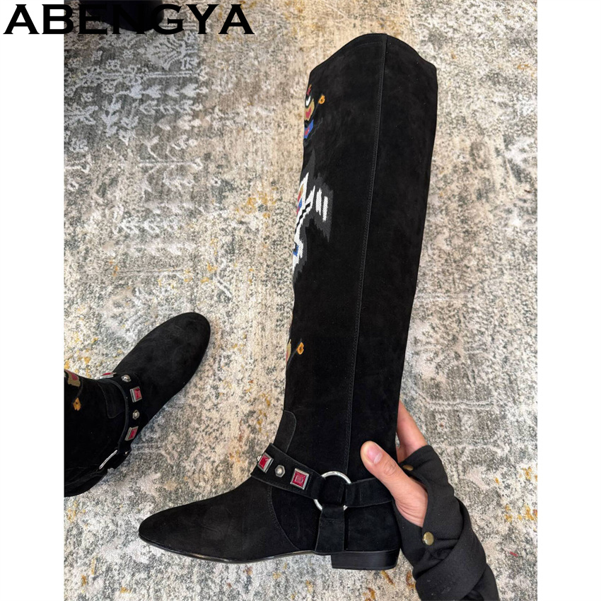 ABENGYA 2026 Winter New Knee H - đánh giá và giá Embroidery Print