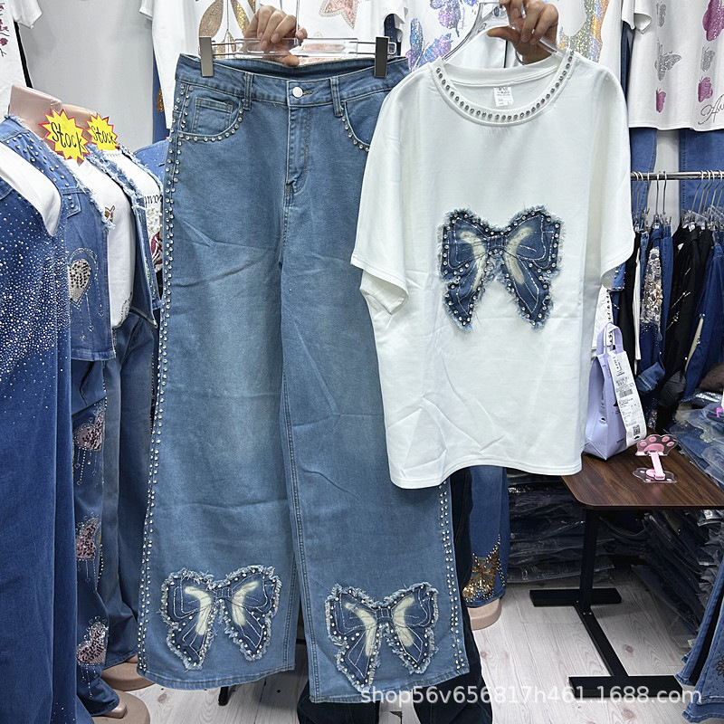 New Spring Summer Loose Women  - đánh giá và giá Embroidery On Jeans