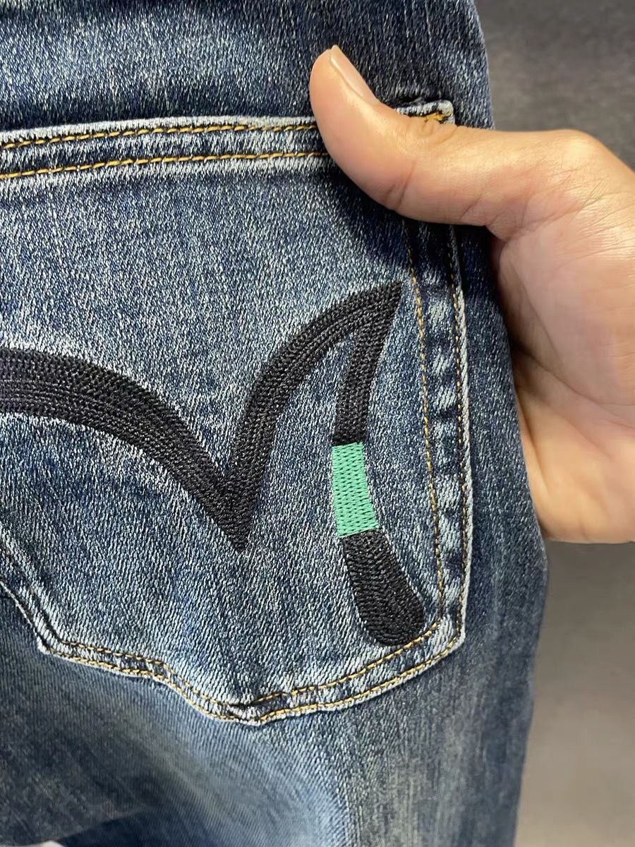 Menswear Clothing Retro Jeans  - đánh giá và giá Embroidery On Jeans
