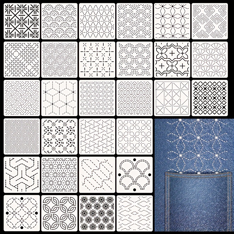 30Pcs Embroidery Templates DIY - đánh giá và giá Embroidery Meaning