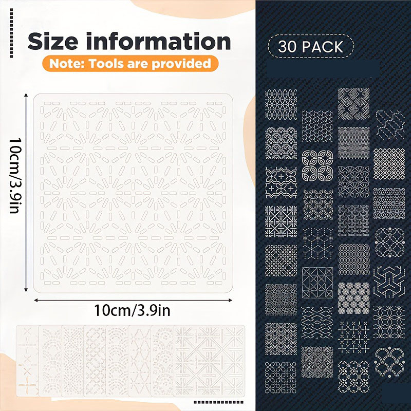 30Pcs Embroidery Templates DIY - đánh giá và giá Embroidery Meaning