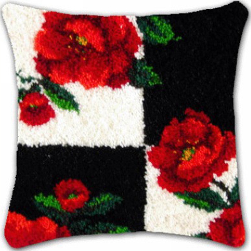 Flowers Plant Latch Hook Kit K - đánh giá và giá Printed Embroidery Kit