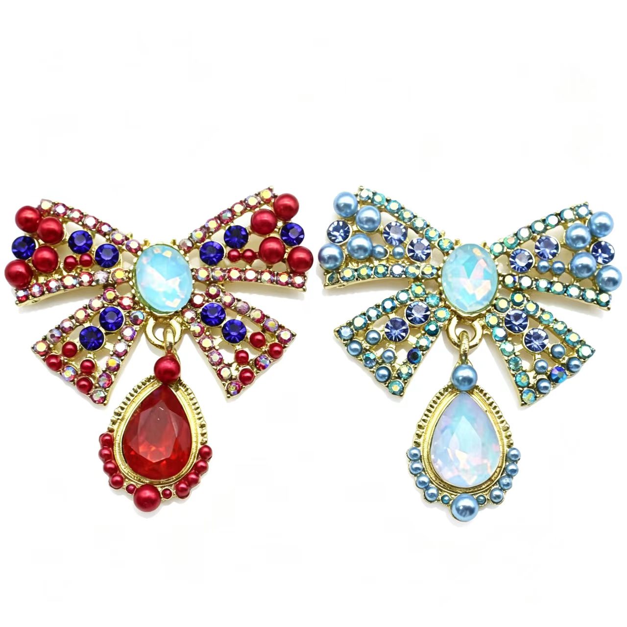 Gold Alloy Bow Crystal Rhinest - đánh giá và giá Embroidery Wallpaper