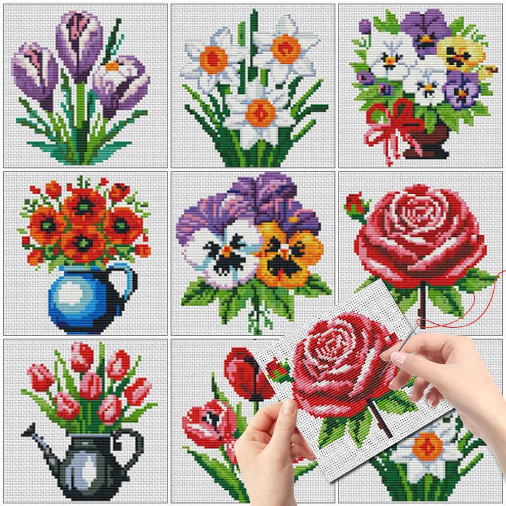 Evershine 8pcs Mini Flower Cro - đánh giá và giá Embroidery Meaning