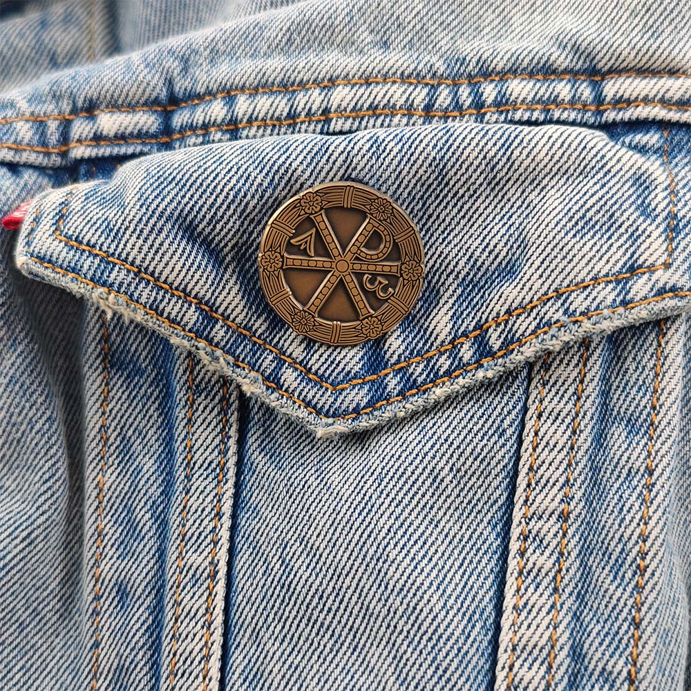 Christian Chi Rho Brooch Gold  - đánh giá và giá Embroidery Alpha