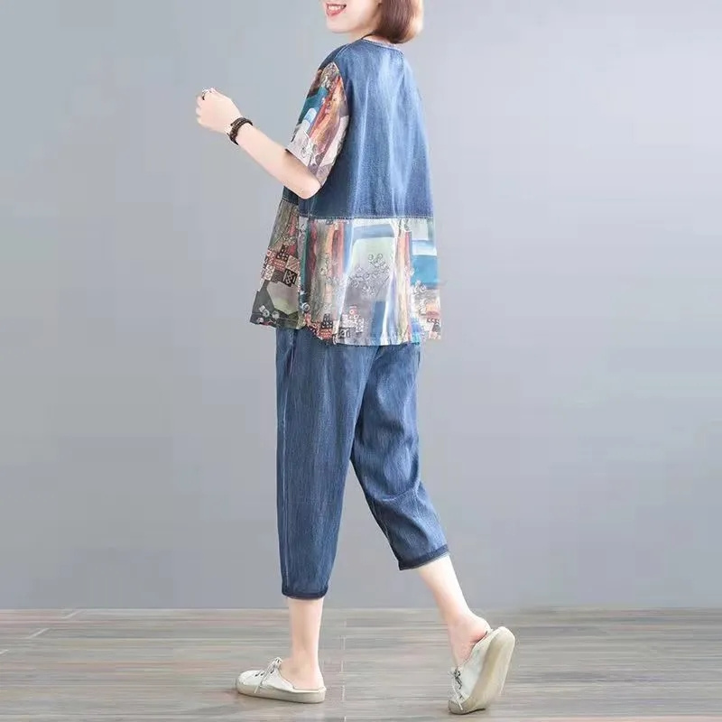 5XL Summer Women's Jeans Sets  - đánh giá và giá Embroidery On Jeans