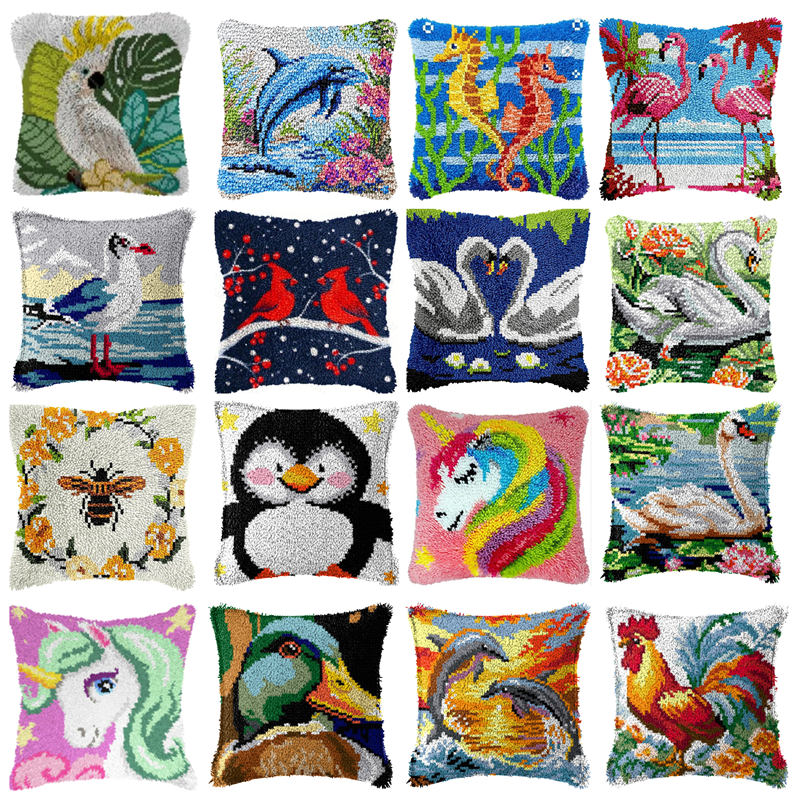 DIY Bird Unicorn Pillow Handcr - đánh giá và giá Printed Embroidery Kit