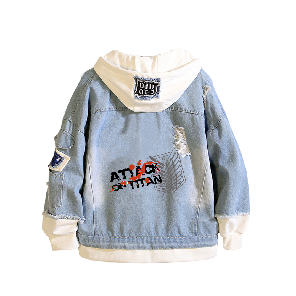 Attack on Titan Anime Denim Ja - đánh giá và giá Embroidery On Jeans