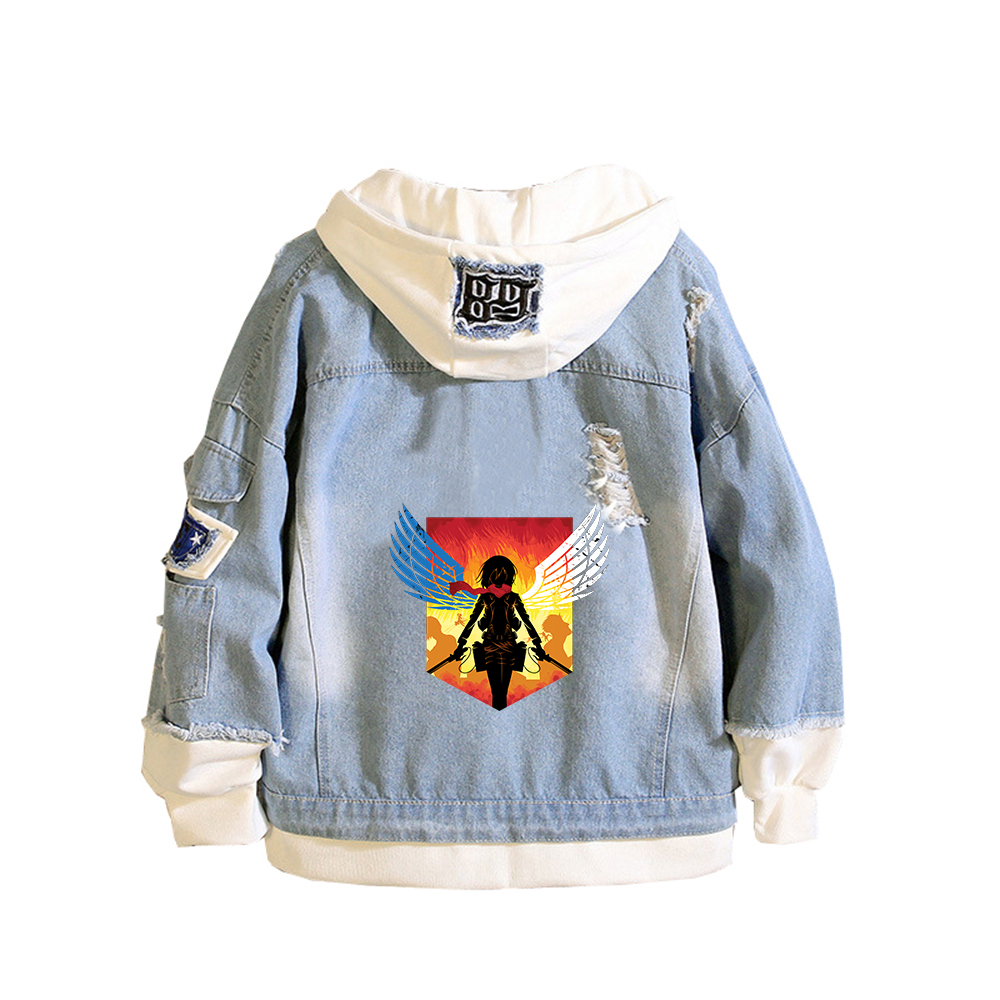 Attack on Titan Anime Denim Ja - đánh giá và giá Embroidery On Jeans