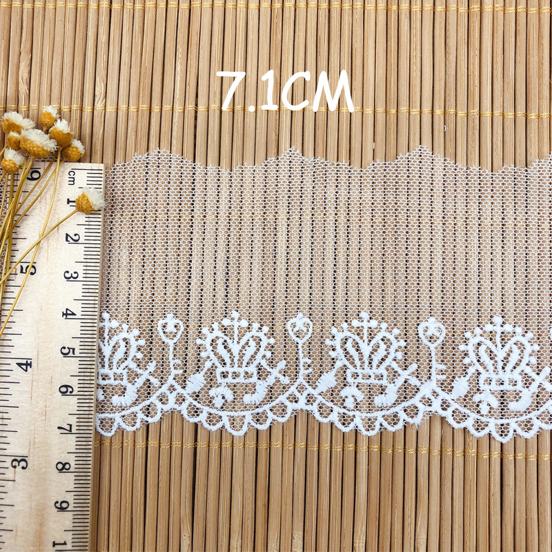 Mesh Embroidery Crown Tulle Fa - đánh giá và giá Embroidery Underlay