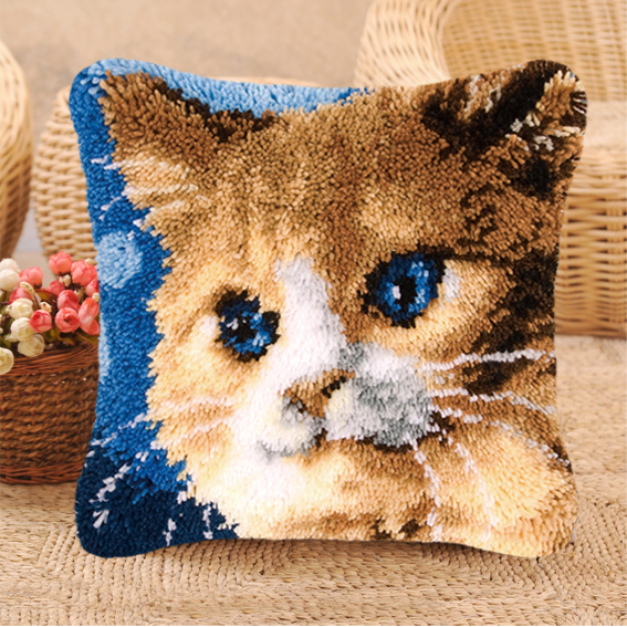 Cat Series Latch Hook Kit Mats - đánh giá và giá Printed Embroidery Kit
