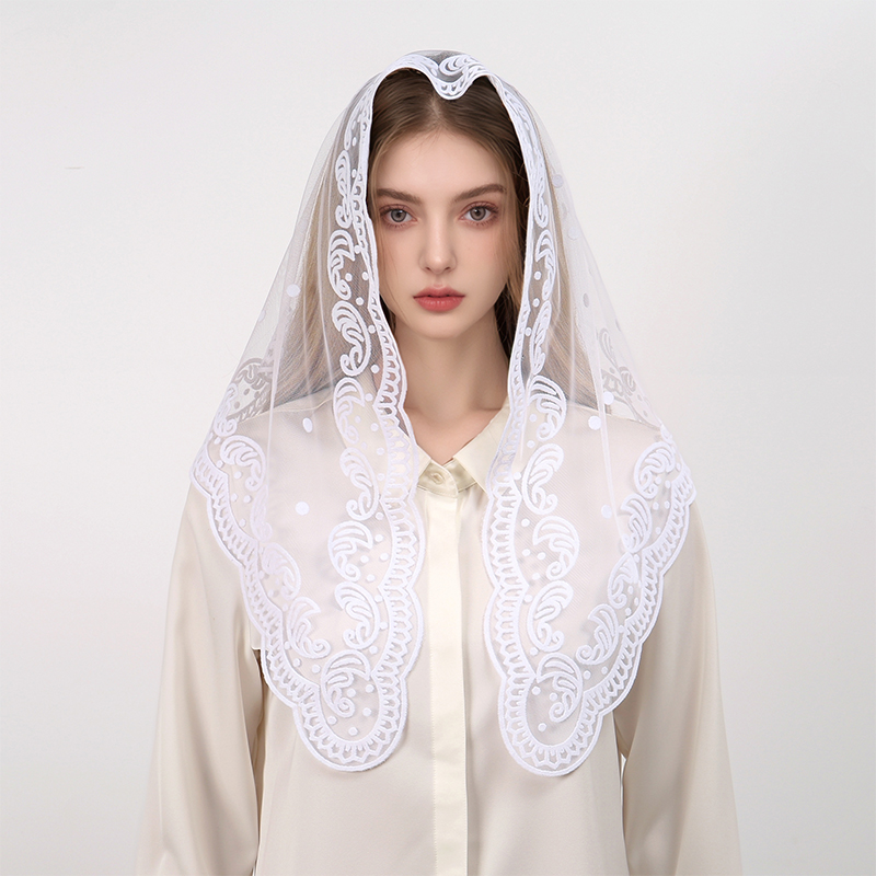 1Pc Women's Elegant Solid Colo - đánh giá và giá Embroidery Hijab