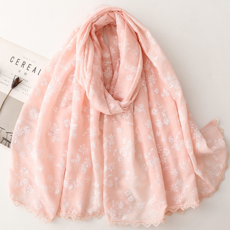 Women's All Season Floral Embr - đánh giá và giá Embroidery Hijab