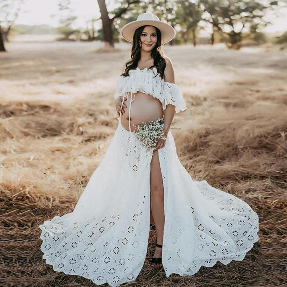 Plus Size Maternity Dresses Ph - đánh giá và giá Embroidery White Dress